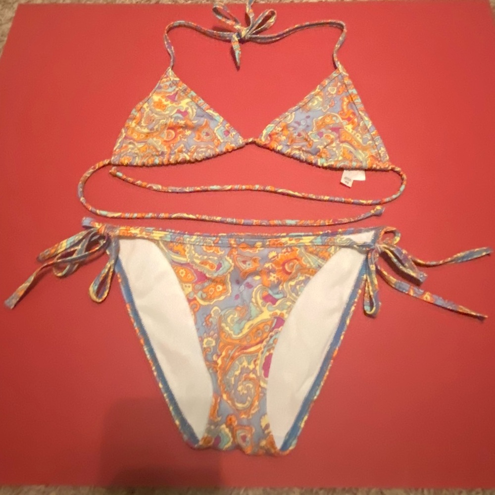 Vintage Super cute paisley string bikini